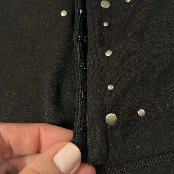 Harley Davidson Black Long Sleeve Collared Shirt  Hook and Eye Closure Size M - Picture 5 of 9